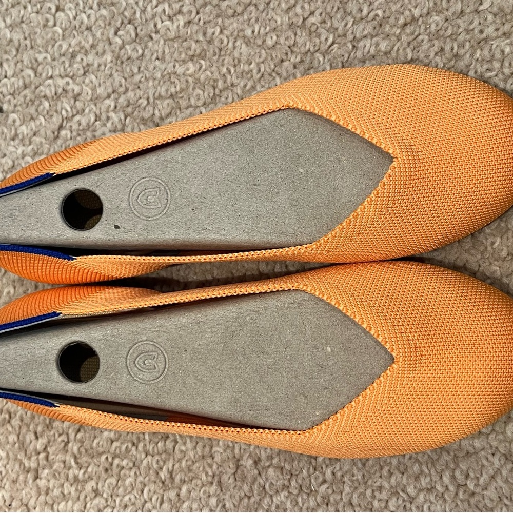 Rothy’s round toe tangerine 7.5 new